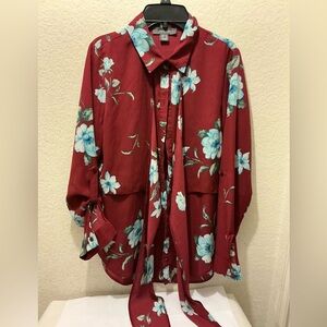 Primark  Button-Up Blouse floral size 6